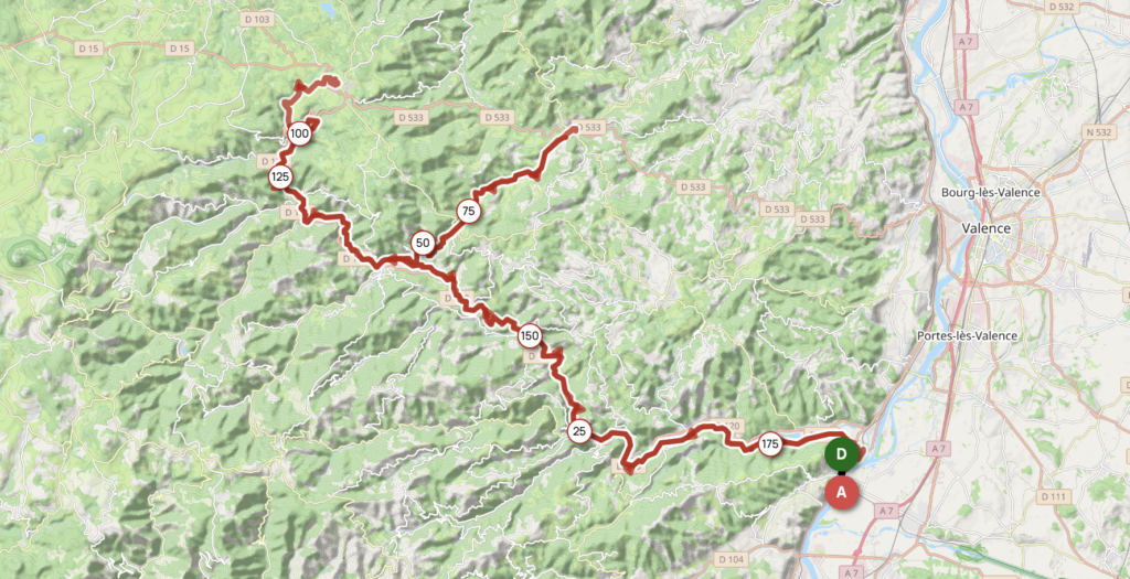 Carte du parcours