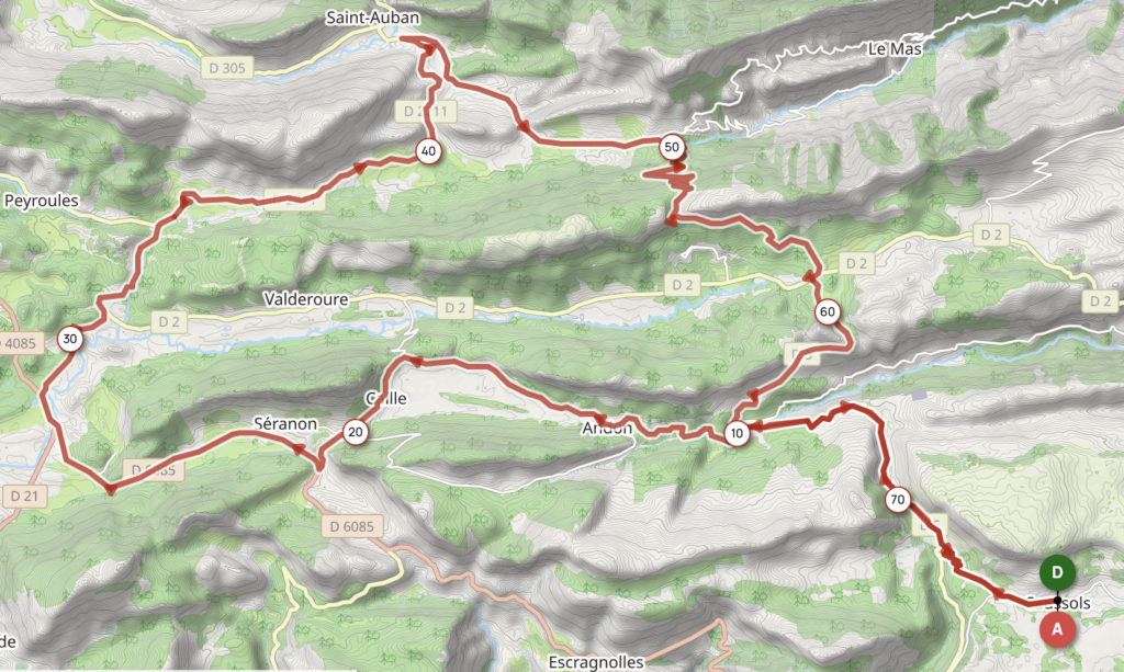 Carte du parcours