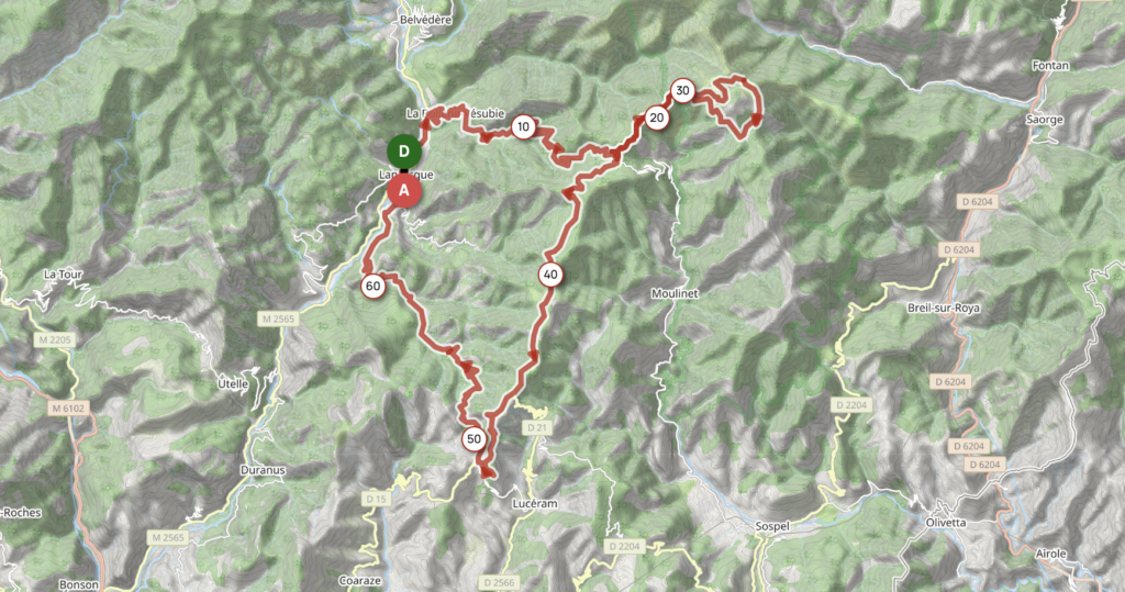 Carte du parcours