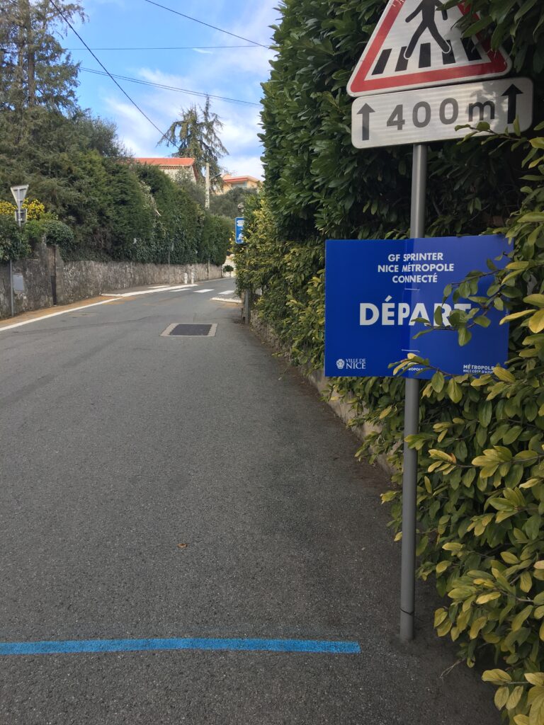 Départ de la montée du Col de Vence