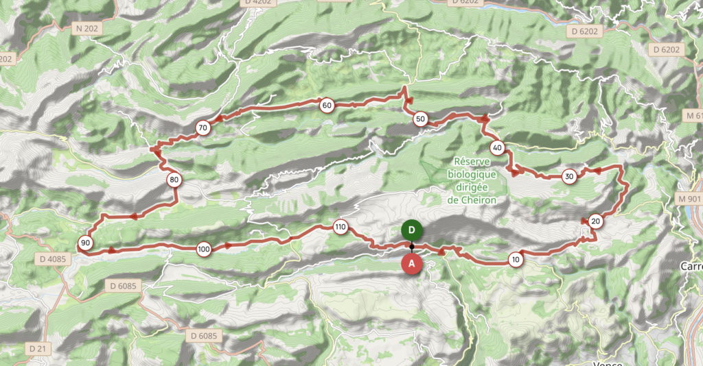 Carte du parcours