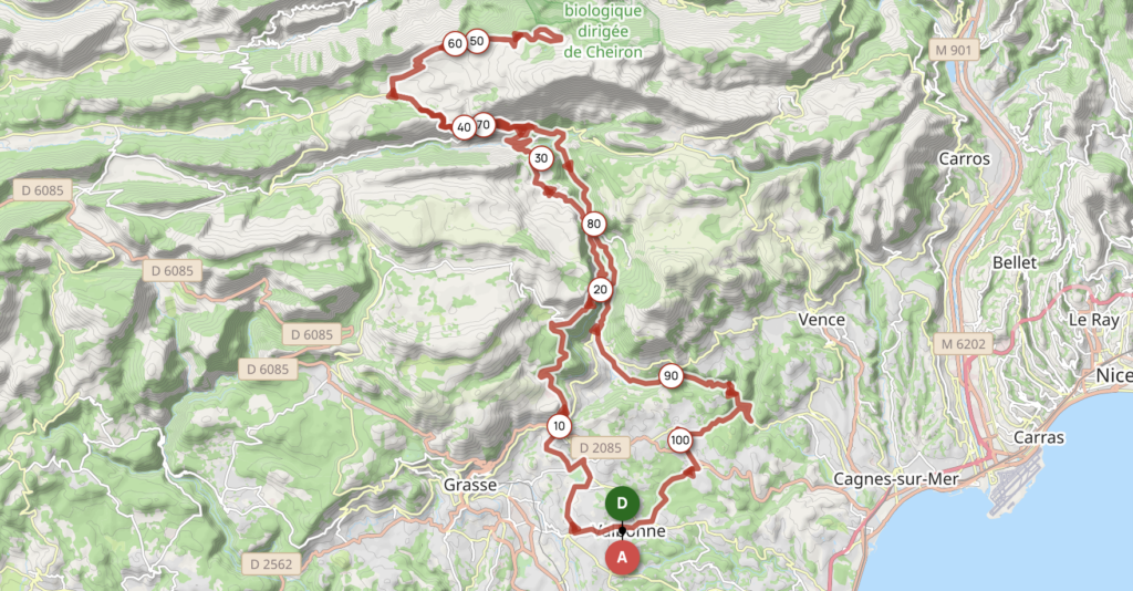 Carte du parcours