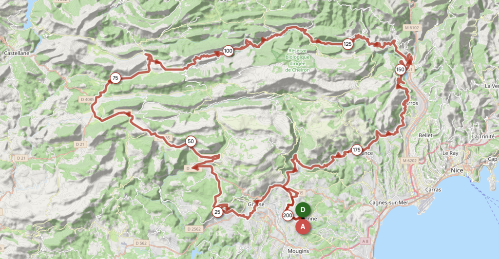 Carte du parcours