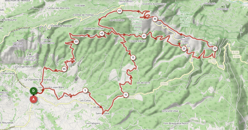 Carte du parcours