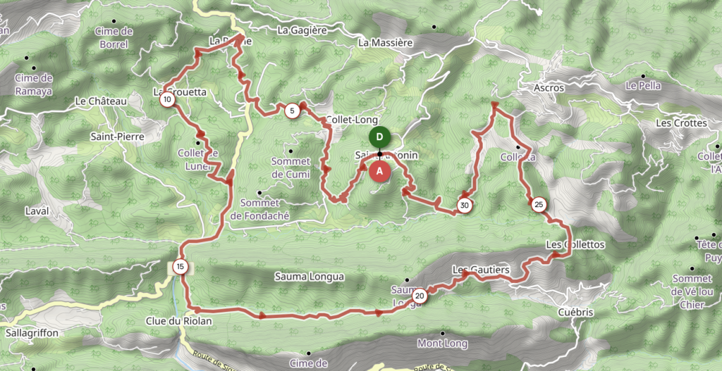 Carte du parcours