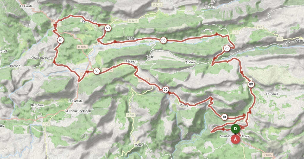 Carte du parcours