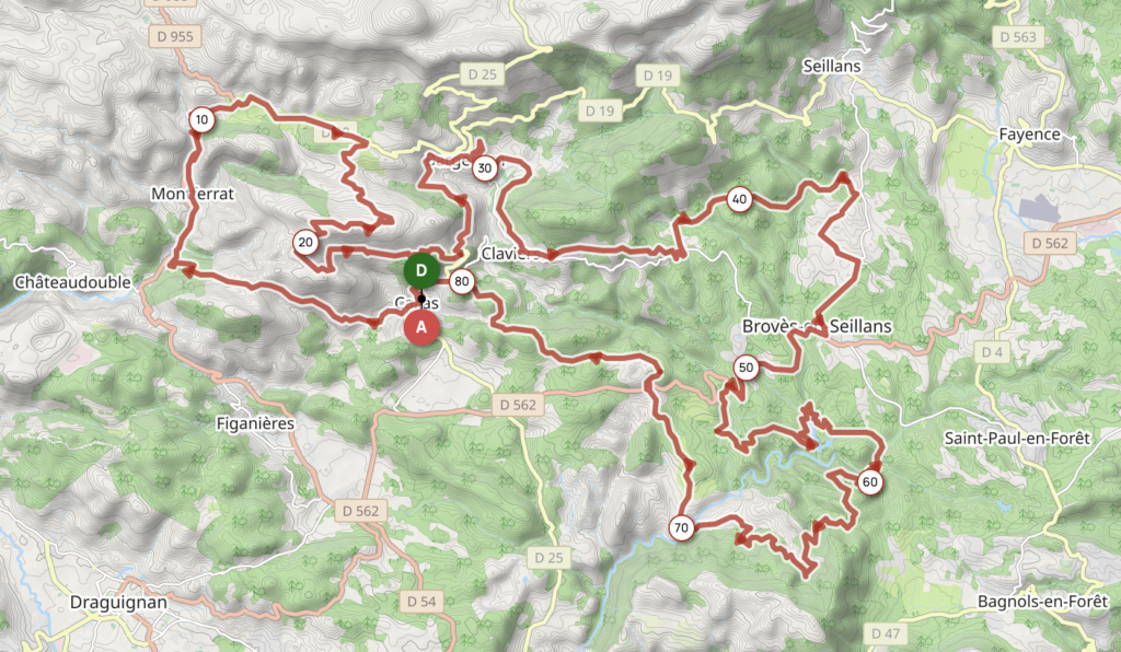 Carte du parcours