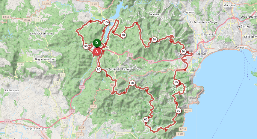 Carte du parcours