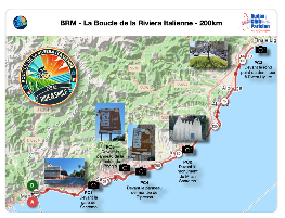 BRM 200km - La Boucle de la Riviera Italienne - Map