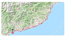 BRM 200km - La Boucle de la Riviera Italienne - Parcours