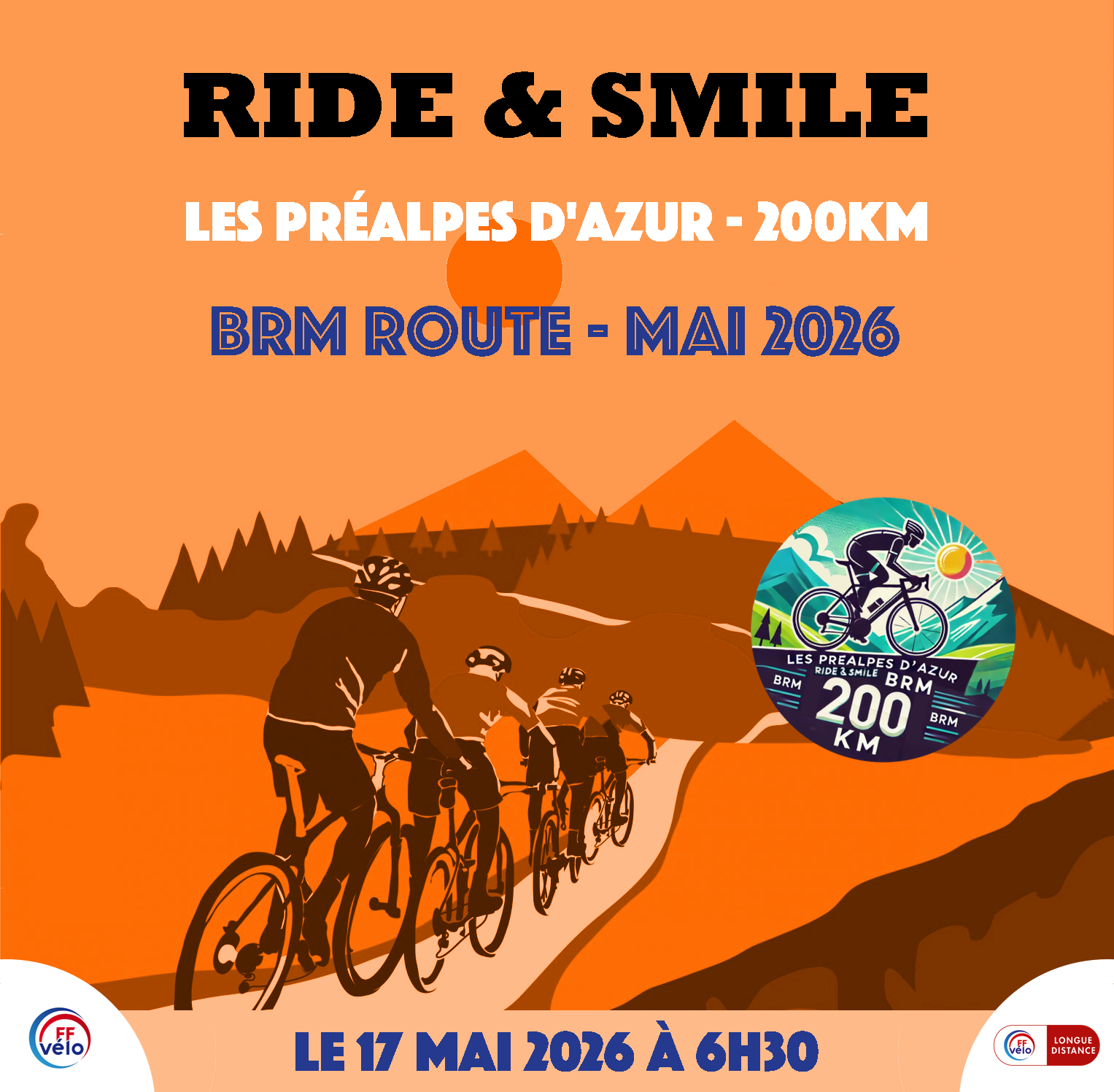 17 mai 2026 – BRM – Les Préalpes d’Azur – 200km