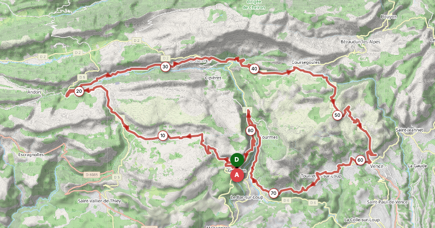 Carte du parcours